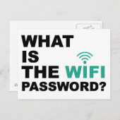 What is the WIFI Password Funny Postkarte (Vorne/Hinten)