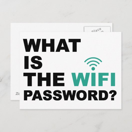 What is the WIFI Password Funny Postkarte (Vorne/Hinten)