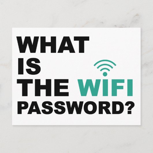 What is the WIFI Password Funny Postkarte (Vorderseite)