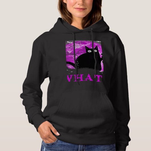 What Murderous Cat Holding Knife Halloween Costume Hoodie (Vorderseite)