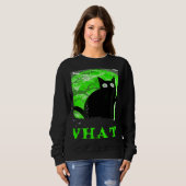 What Murderous Cat Holding Knife Halloween Costume Sweatshirt (Vorne ganz)