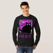 What Murderous Cat Holding Knife Halloween Costume T-Shirt (Vorne ganz)