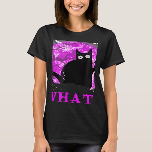What Murderous Cat Holding Knife Halloween Costume T-Shirt (Vorderseite)
