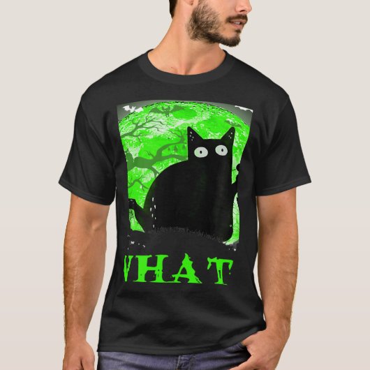 What Murderous Cat Holding Knife Halloween Costume T-Shirt (Vorderseite)