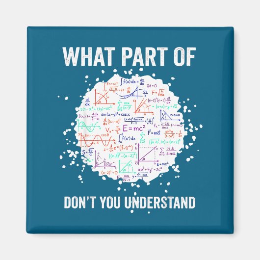 What part don't you understand funny math calculus magnet (Vorne)
