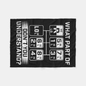 What Part Don't You Understand - Trucker Semi Truc Fleecedecke (Vorderseite (Horizontal))