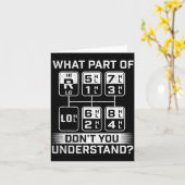 What Part Don't You Understand - Trucker Semi Truc Karte (Gelbe Blume)