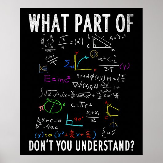 What part of dont you understand for math teacher poster (Vorne)