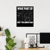 What Part Of Dont You Understand Fun Math Teacher Poster (Heimbüro)
