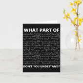 What Part Of Don't You Understand_ Funny Math Equa Karte (Gelbe Blume)