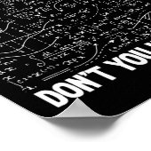 What Part Of Don't You Understand Funny Math Mathe Poster (Ecke)