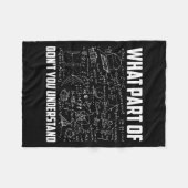 What Part Of Don't You Understand _ Funny Math Tea Fleecedecke (Vorderseite (Horizontal))