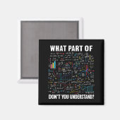 What Part Of Don't You Understand _ Funny Math Tea Magnet (Vorderseite/Rückseite)