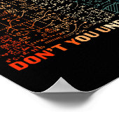 What Part Of Don't You Understand Funny Math Teach Poster (Ecke)