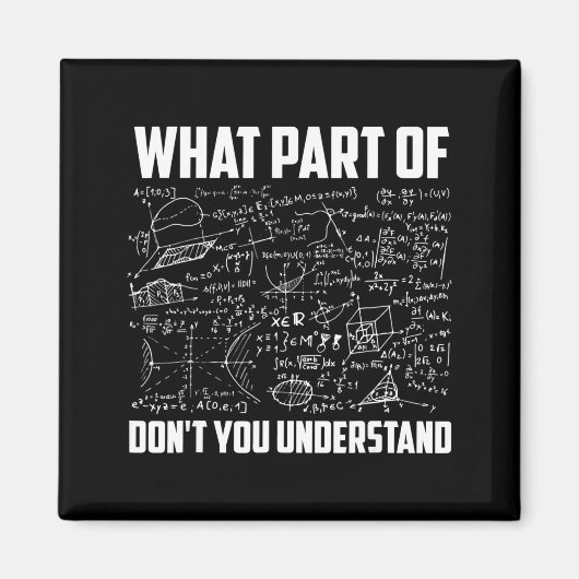 What Part Of Dont You Understand Math Teacher  Magnet (Vorne)