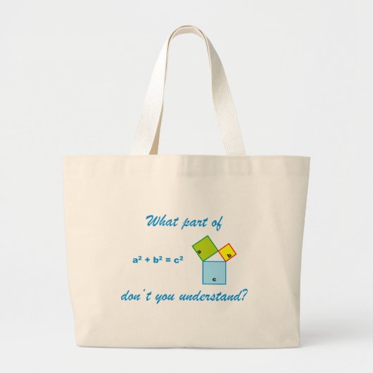 What part of Pythagoras don't you understand? Jumbo Stoffbeutel (Vorne)