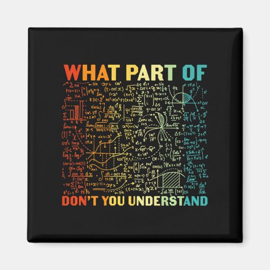 What Part Of You Dont Understand Mathematics Math Magnet (Vorne)