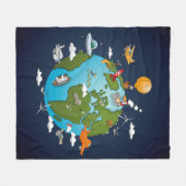 What’s happening around planet earth. fleecedecke (Vorderseite (Horizontal))