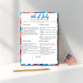 What’s in Your Phone? 4th of July Game Beads card Einladung