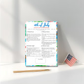 What’s in Your Phone? 4th of July Game pool card Einladung