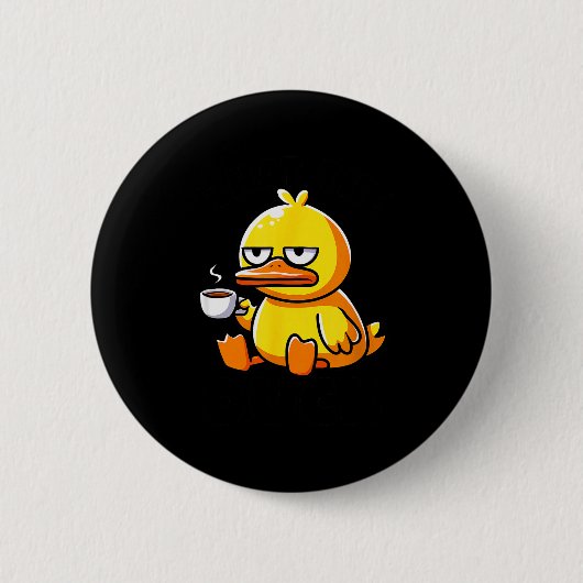 What The Duck Owner I Love Ducks Lover Funny Rubbe Button (Vorderseite)