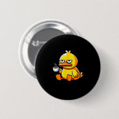 What The Duck Owner I Love Ducks Lover Funny Rubbe Button (Vorne & Hinten)
