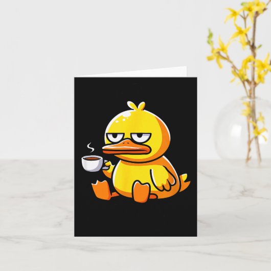 What The Duck Owner I Love Ducks Lover Funny Rubbe Karte (Gelbe Blume)