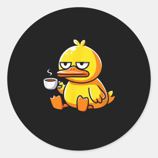 What The Duck Owner I Love Ducks Lover Funny Rubbe Runder Aufkleber (Vorderseite)