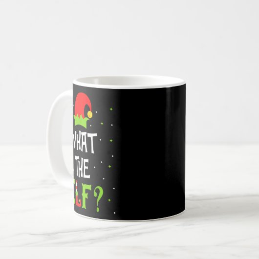 What The Elf Family Matching Funny Christmas Gift Kaffeetasse (Vorderseite Links)