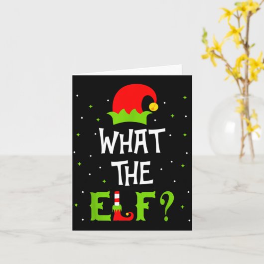 What The Elf Family Matching Funny Christmas Gift  Karte (Gelbe Blume)