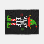 What The Elf Funny Matching Family Group Christmas Fleecedecke (Vorderseite (Horizontal))