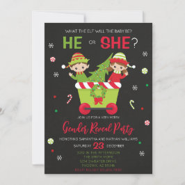 What the Elf Will the Baby Be Gender Reveal Einladung