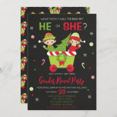 What the Elf Will the Baby Be Gender Reveal Einladung (Vorne/Hinten)