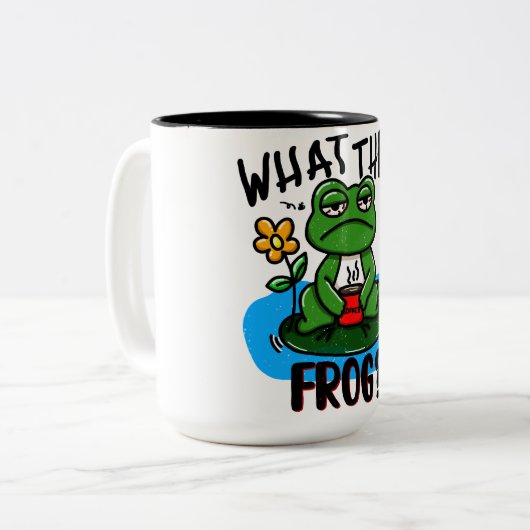 What the frog? zweifarbige tasse (Vorderseite Links)