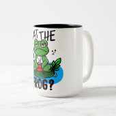 What the frog? zweifarbige tasse (VorderseiteRechts)
