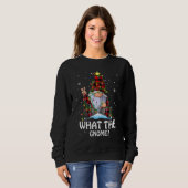 What The Gnome Buffalo Plaid Matching Christmas Tr Sweatshirt (Vorne ganz)