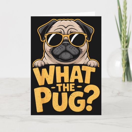 What The Pug For Kids Boys Funny Dog Lover Pun  Karte (Vorderseite)