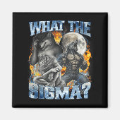 What The Sigma Cool Funny Alpha Wolf Werewolf Boot Magnet (Vorne)