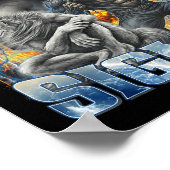 What The Sigma Cool Funny Alpha Wolf Werewolf Boot Poster (Ecke)