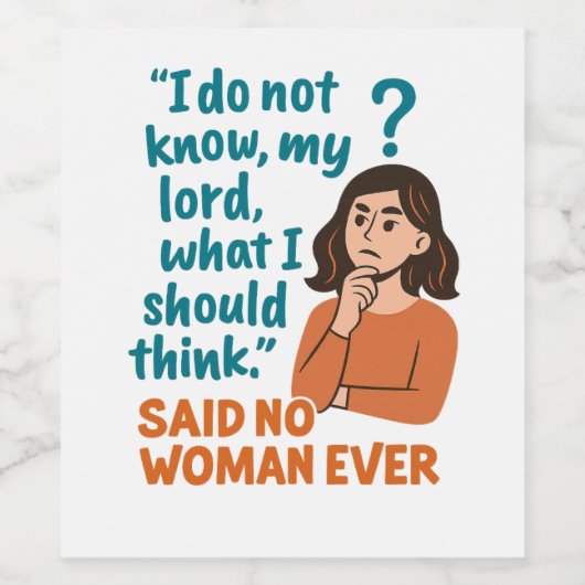 What to think? Shakespeare Quotes Funny Weinetikett (Einzelnes Label)