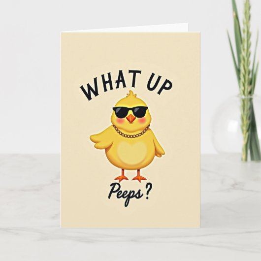 What Up Cool Chick Happy Card Karte (Vorderseite)