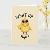 What Up Cool Chick Happy Card Karte (Gelbe Blume)