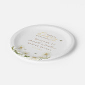 What Will Baby Be Gender Reveal Paper Plate Pappteller (Schrägansicht)