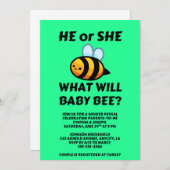 What Will Baby Bee gender reveal party Einladung (Vorne/Hinten)