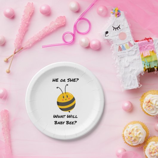 What Will Baby Bee gender reveal party Pappteller (Party)