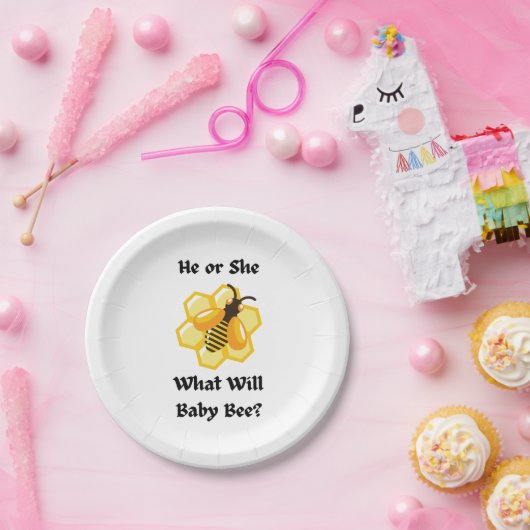 What Will Baby Bee gender reveal party  Pappteller (Party)