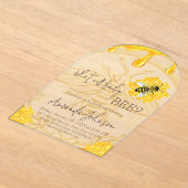 What Will Baby Bee Rustic Honeycomb Gender Reveal Acryleinladungen (Ablage )