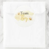 What Will Baby Bee Team Boy Runder Aufkleber (Tasche)