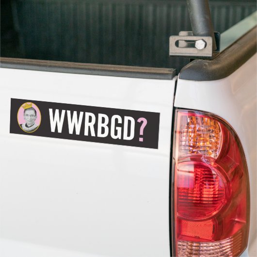 What Would RBG Do? / WWRTGS Autoaufkleber (Auf Lkw)