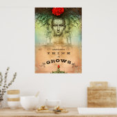 What You Think on Grows (Print) Poster (Küche)
